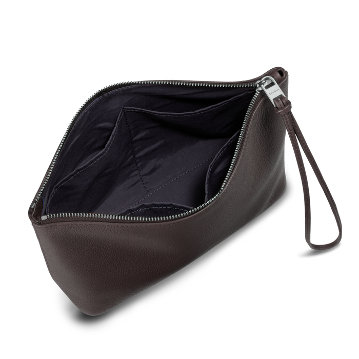 Small Zip Cosmetic Case - Espresso