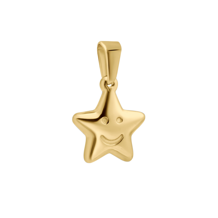 Smiley Star Necklace Charm