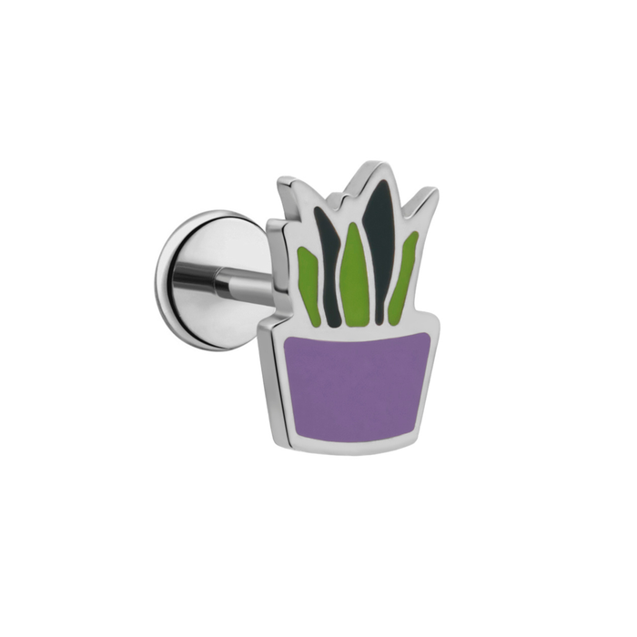 Snake Plant Flat Back Stud