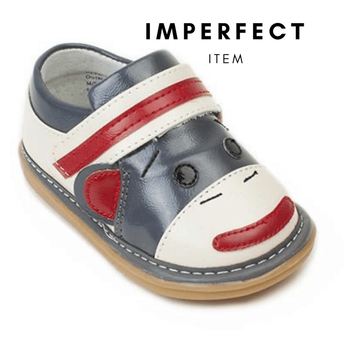 Socks Monkey Red Shoe (IMPERFECT) - Wee Squeak