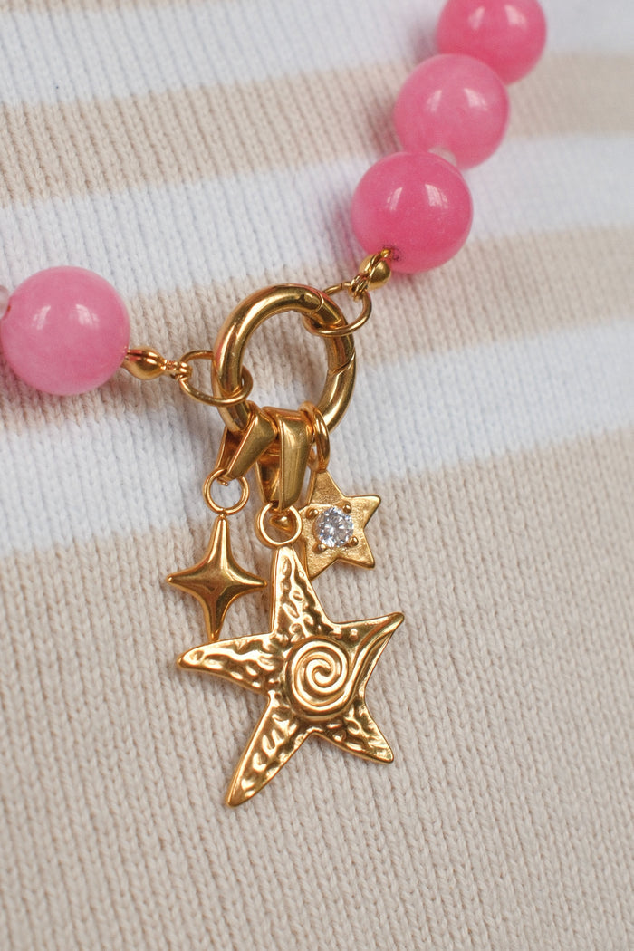 Spiral Starfish Necklace Charm
