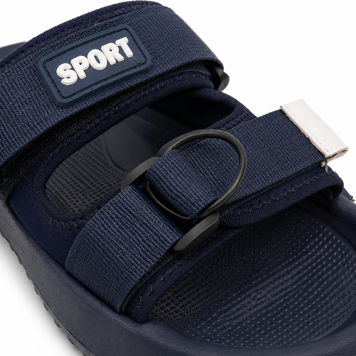 Sport slipper with dual adjustable straps