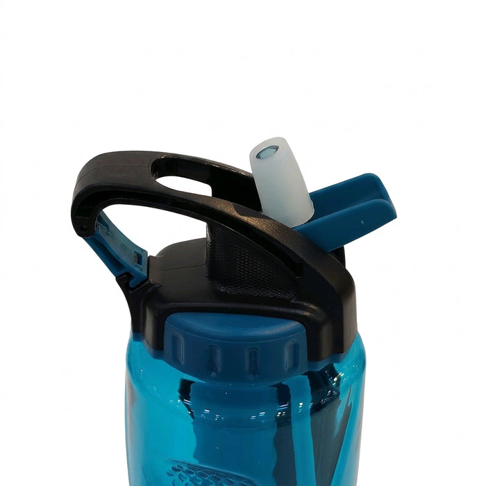 Sports Water Bottle With Flip Straw Lid And Grip Handle