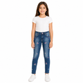 Straight-leg jeans with floral embroidery