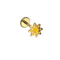 Sun Enamel Flat Back Stud