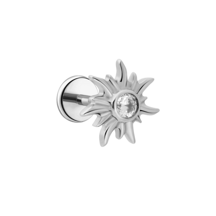 Sun Ray Flat Back Stud