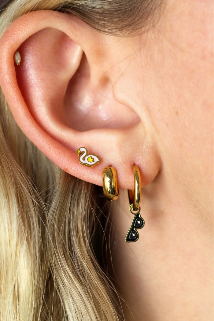 Sunglasses Enamel Hoop Charm (Pair)