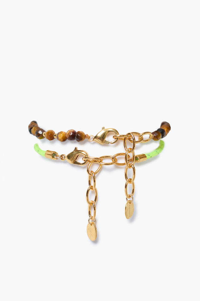 Surf Anklet Set Tiger's Eye