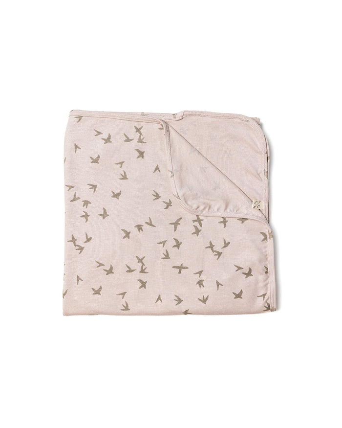 swaddle - birds on mushroom
