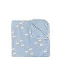 swaddle - swans on dusty blue