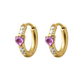 Sweetheart Titanium Hoops - Rose