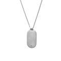 Tag Curb Chain Necklace - Sterling Silver