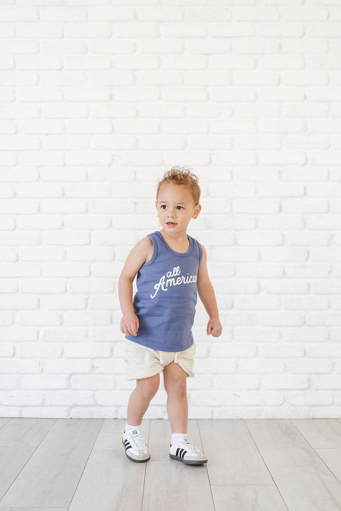 tank top - all american on ink blue