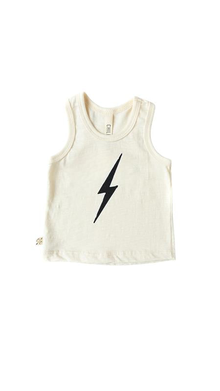 tank top - lightning on natural