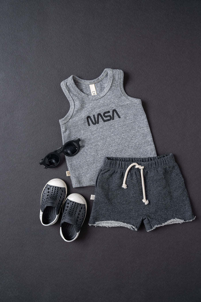 tank top - NASA on heather gray