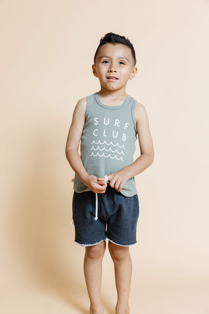 tank top - surf club on vetiver