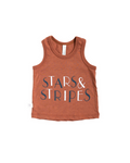 tank top CO - stars and stripes on red rock