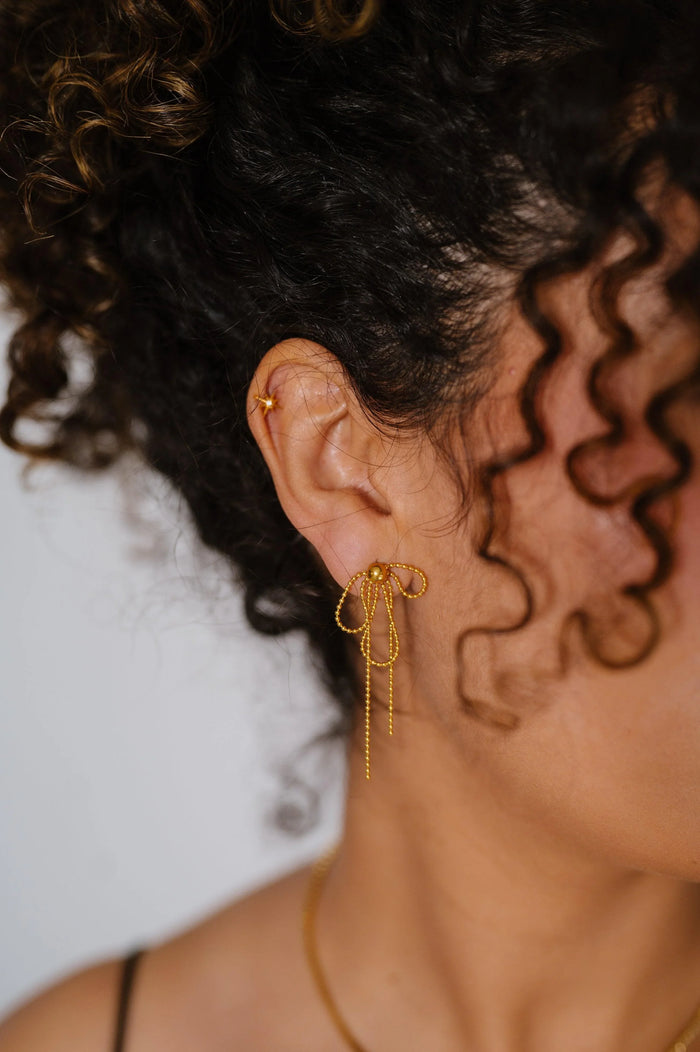 Tassel Bow 3-in-1 Earrings