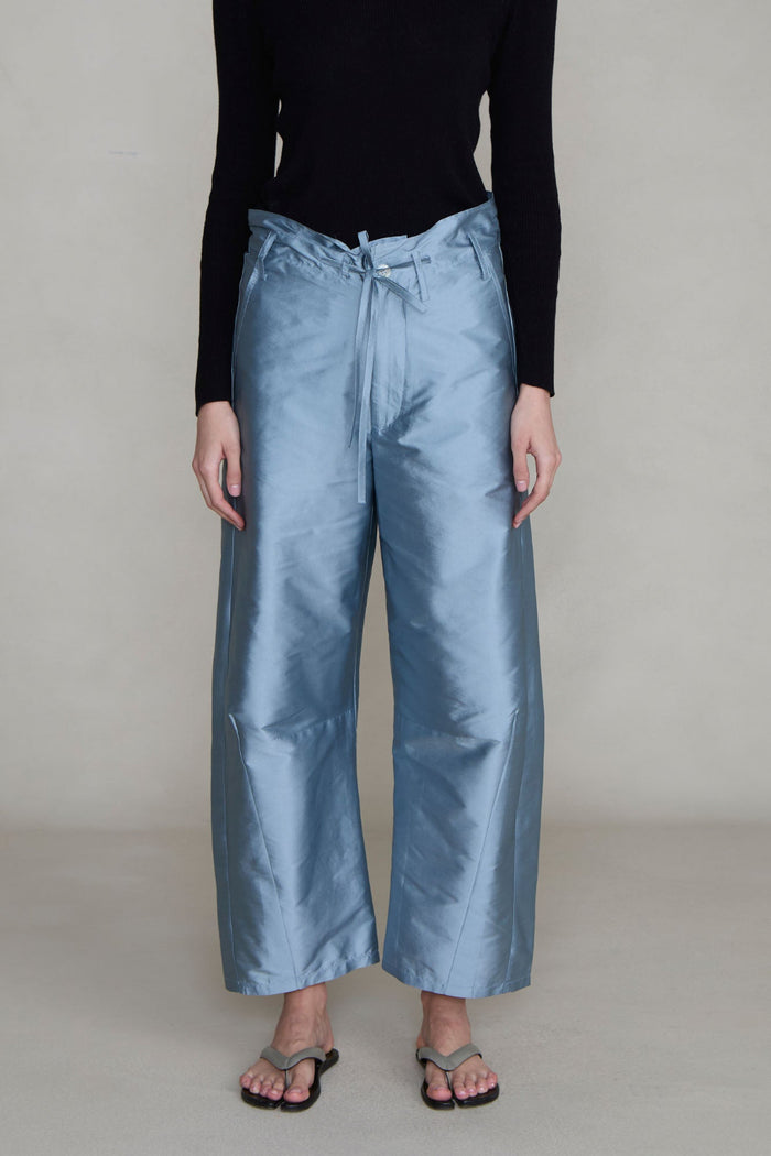 Techno Taffeta Barrel Pant Bath Blue