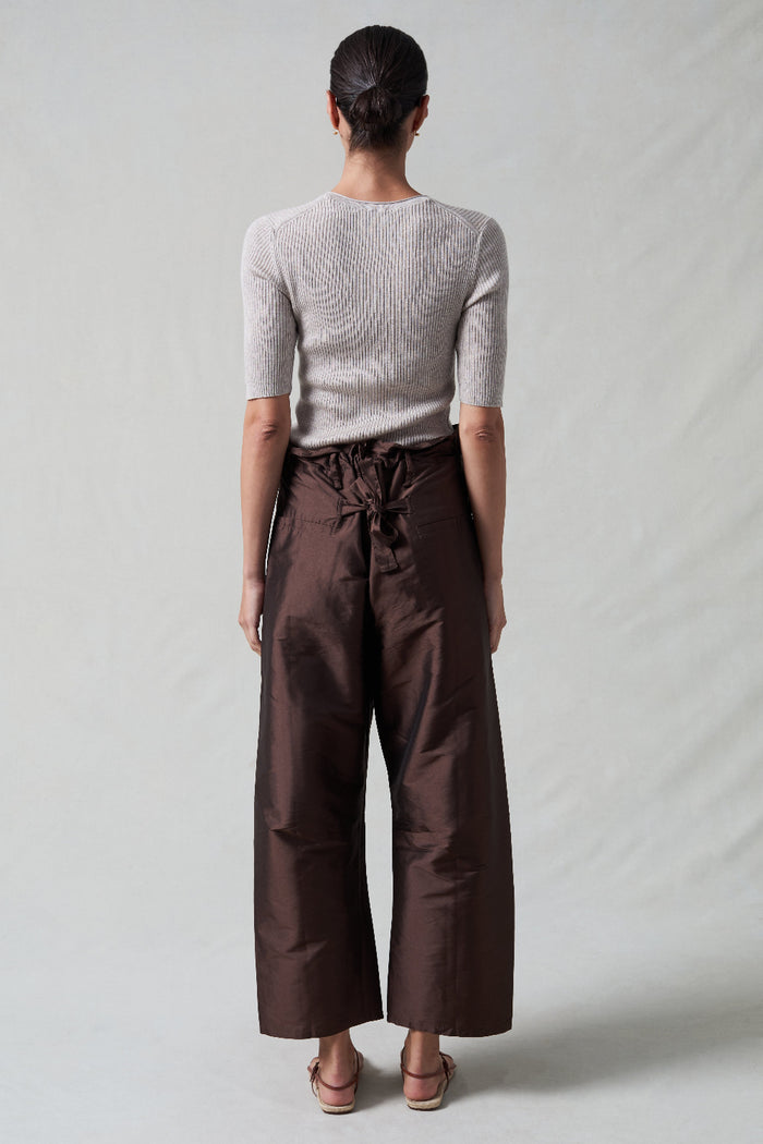 Techno Taffeta Barrel Pant Chocolate
