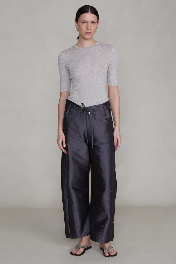 Techno Taffeta Barrel Pant Gunmetal