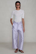 Techno Taffeta Barrel Pant Lilac