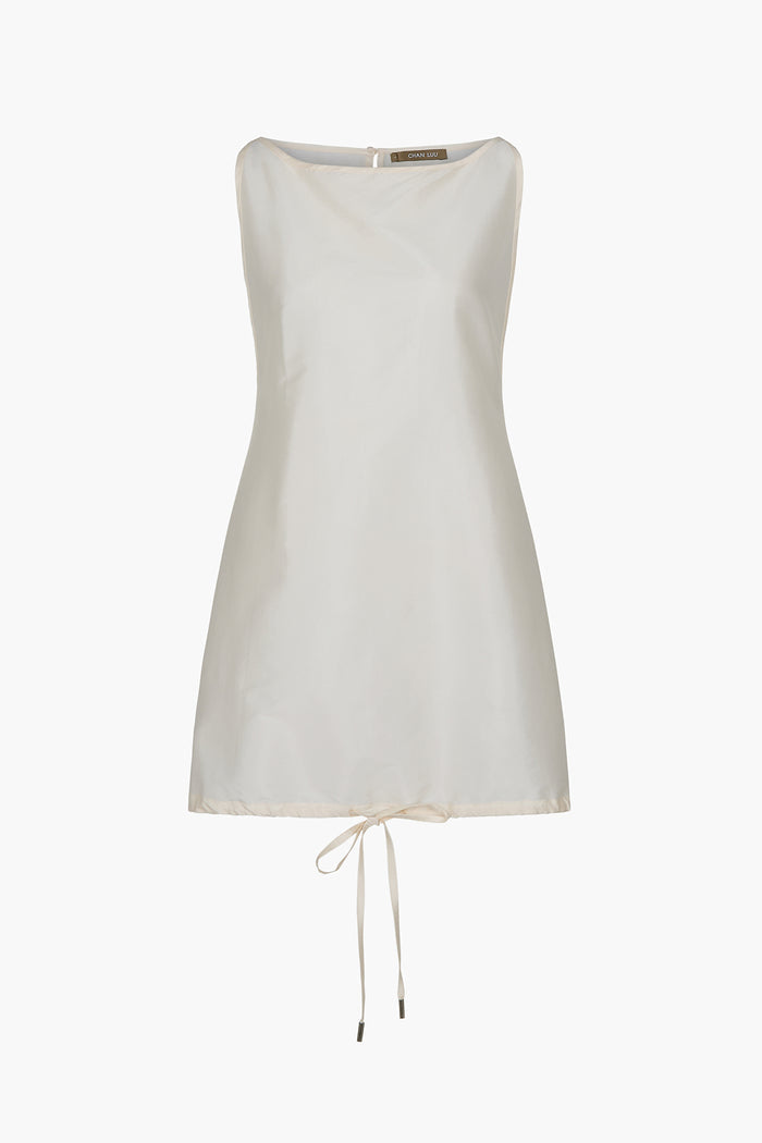 Techno Taffeta Shift Shirt Pearl