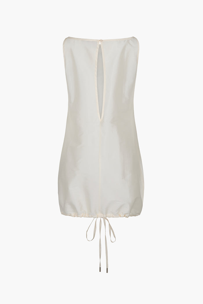 Techno Taffeta Shift Shirt Pearl