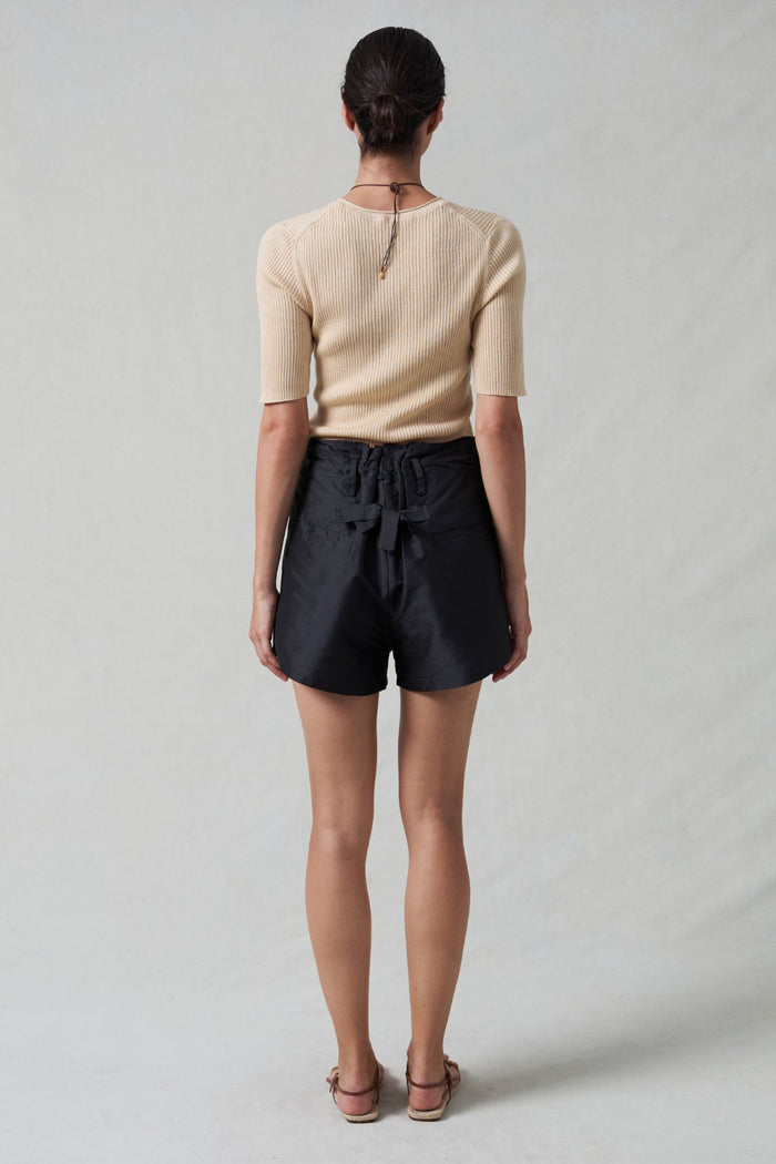 Techno Taffeta Shorts Black