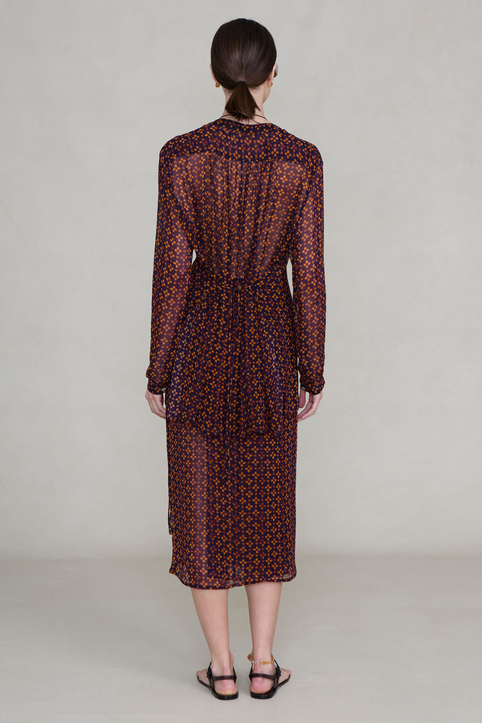 Tethered Button Up Shirt Plum