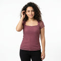 Textured Square Neck Top