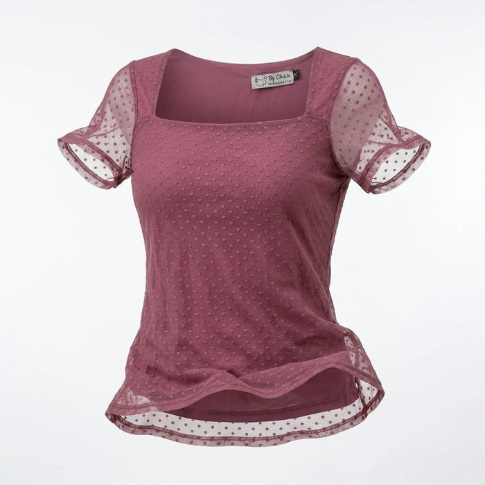 Textured Square Neck Top