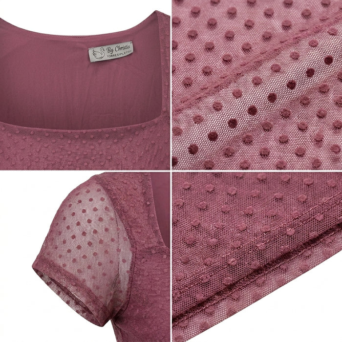 Textured Square Neck Top