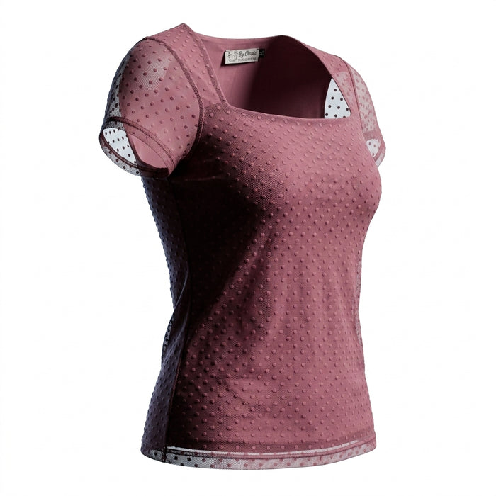 Textured Square Neck Top