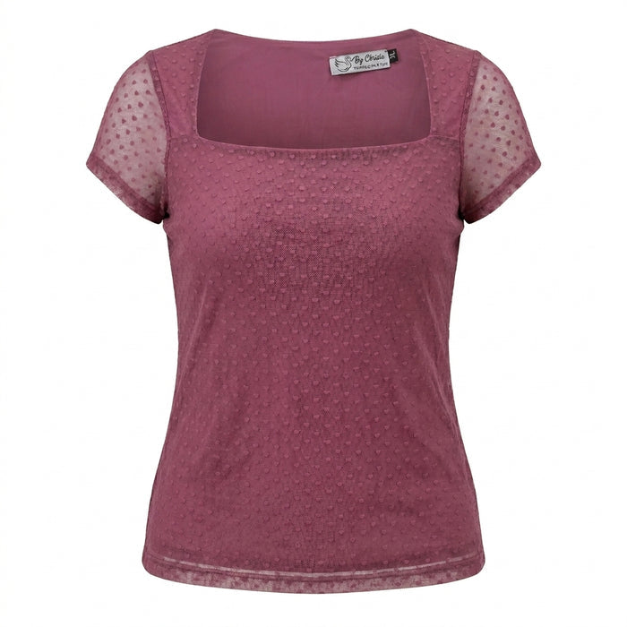 Textured Square Neck Top