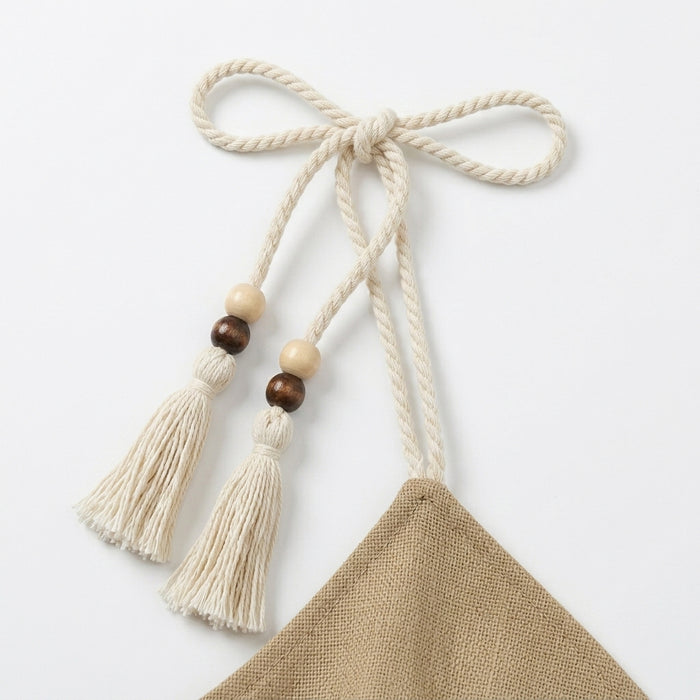 Textured Tassel Tie Strap Crop Top
