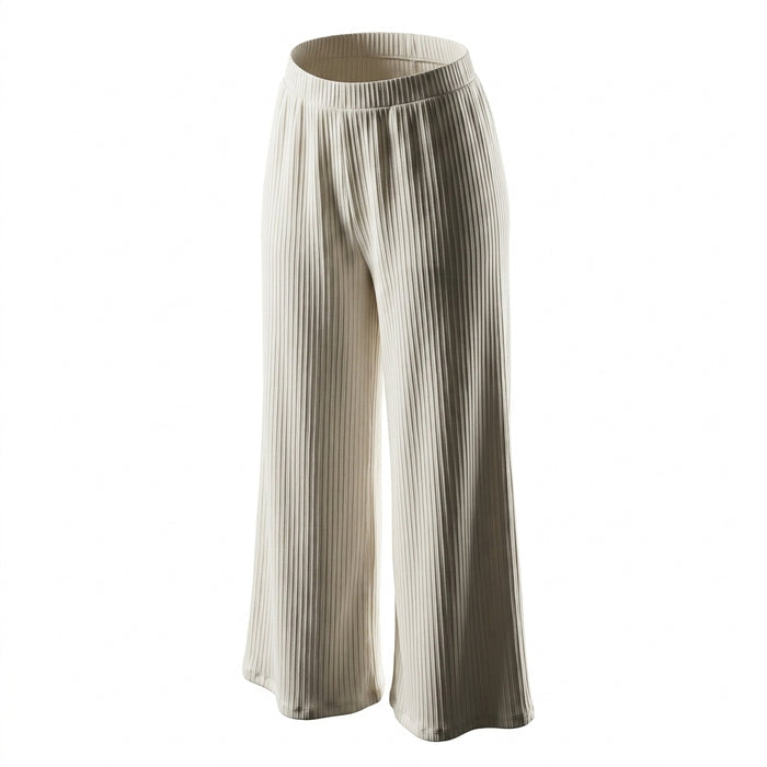 Textured Wide Leg Pants