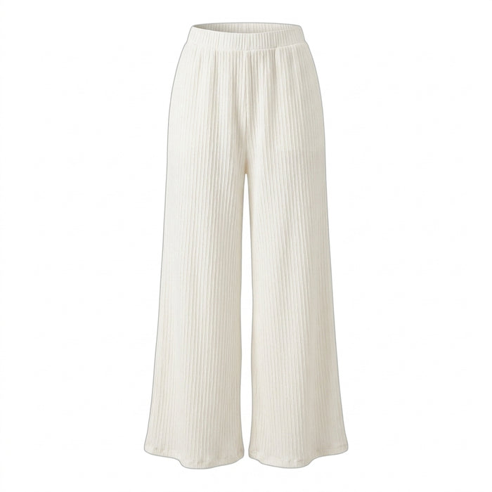 Textured Wide Leg Pants
