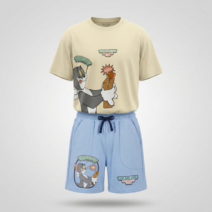 Tom And Jerry Kids Yummy Graphic T Shirt And Shorts Set