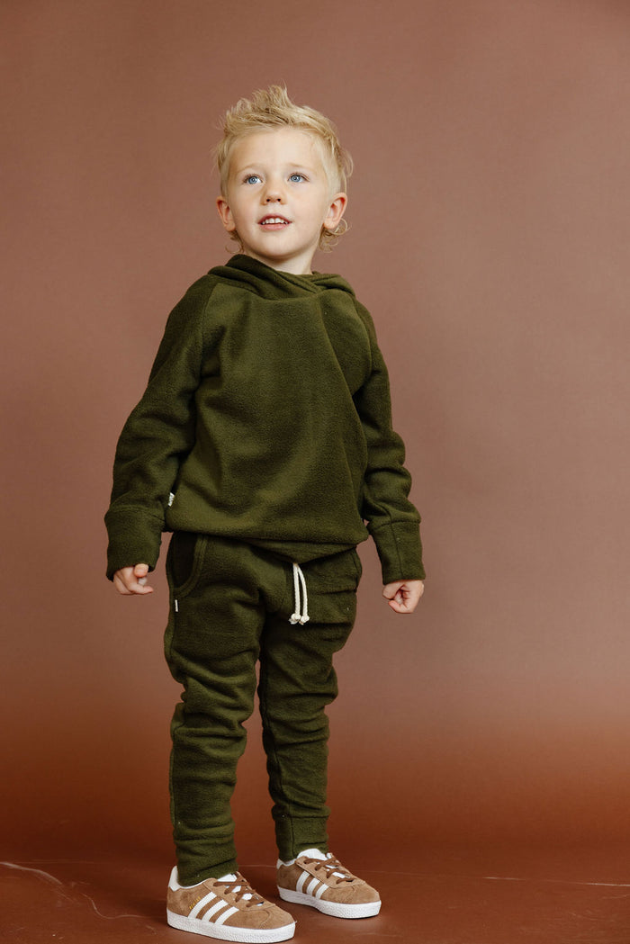 trademark raglan hoodie - caper - polar fleece