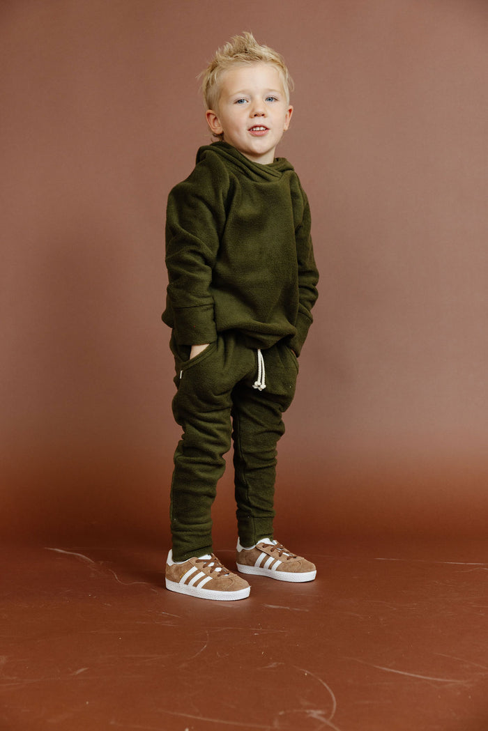 trademark raglan hoodie - caper - polar fleece