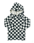 trademark raglan hoodie - jade checkerboard