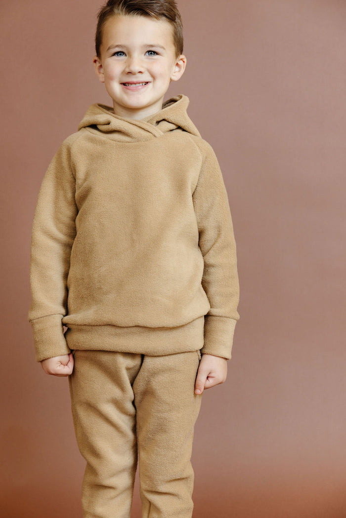 trademark raglan hoodie - kahki - polar fleece