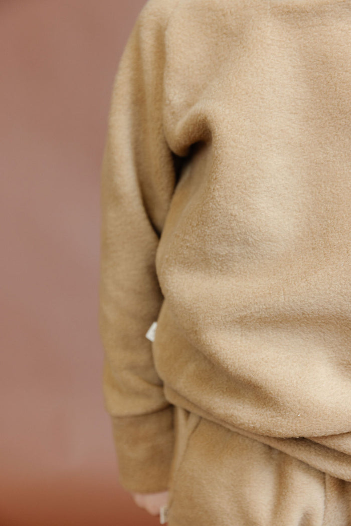 trademark raglan hoodie - kahki - polar fleece