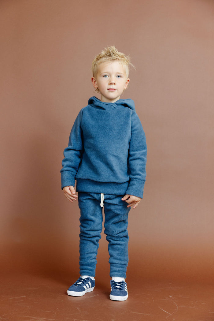 trademark raglan hoodie - lagoon - polar fleece