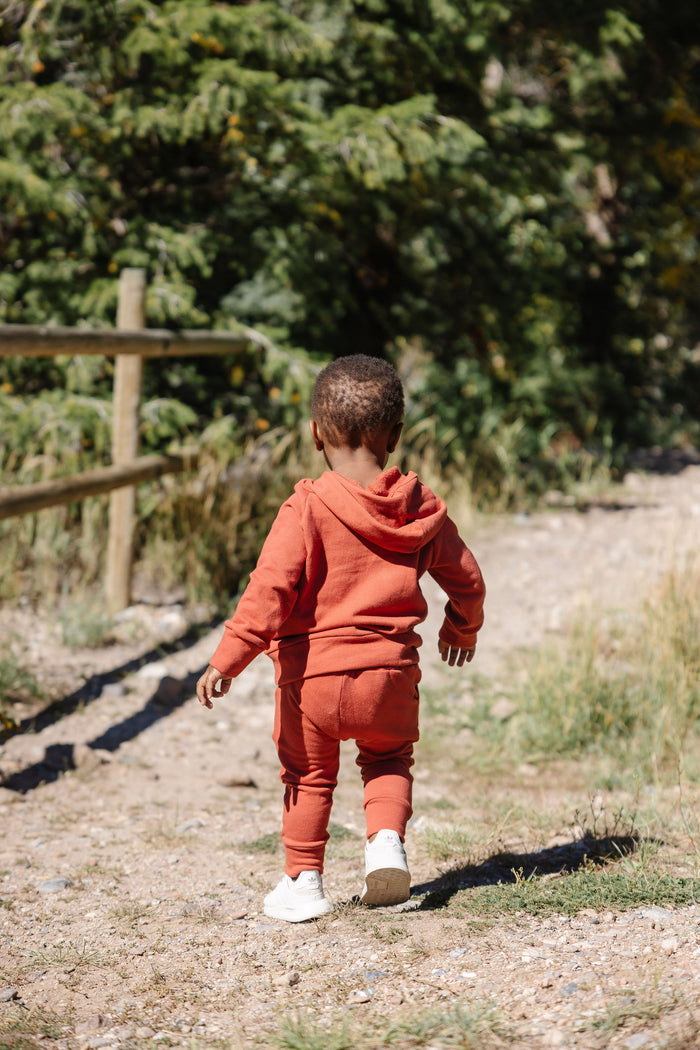 trademark raglan hoodie CO - barn red