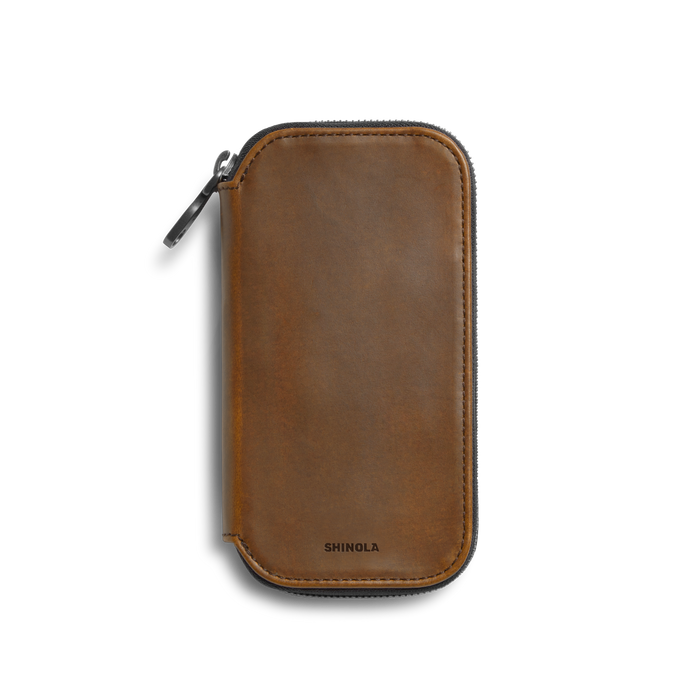 Travel Watch Case - Medium Brown