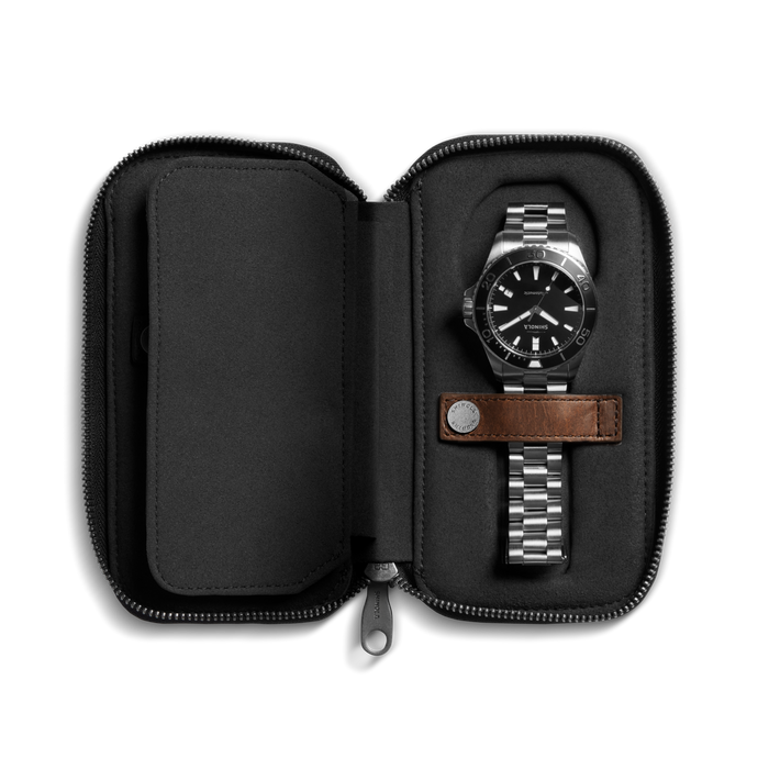 Travel Watch Case - Medium Brown