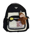 Trend One Kids School Backpack With Detachable Plush Keychain Size 17 Inch