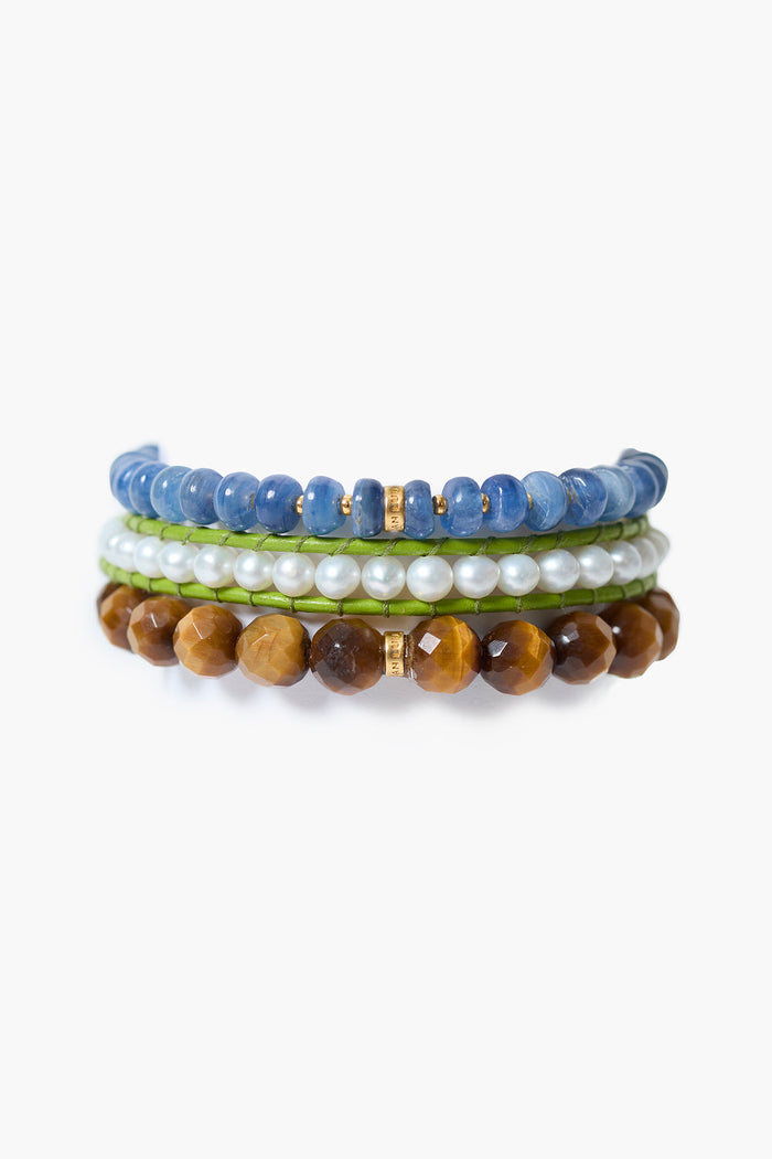 Trinity Bracelet Set Tiger's Eye